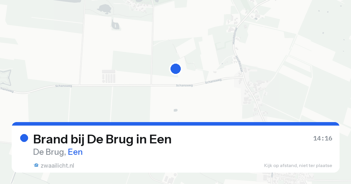Brand bij De Brug in Een — 25 aug 2026