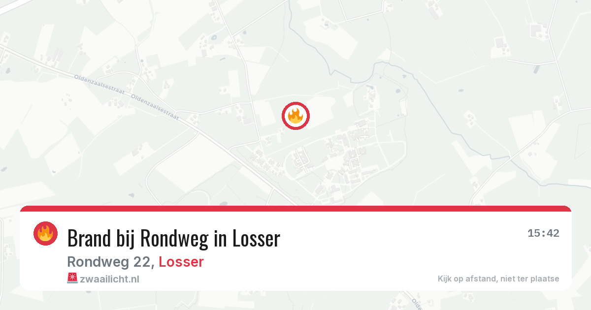 Brand bij Rondweg in Losser — 11 jul 2026