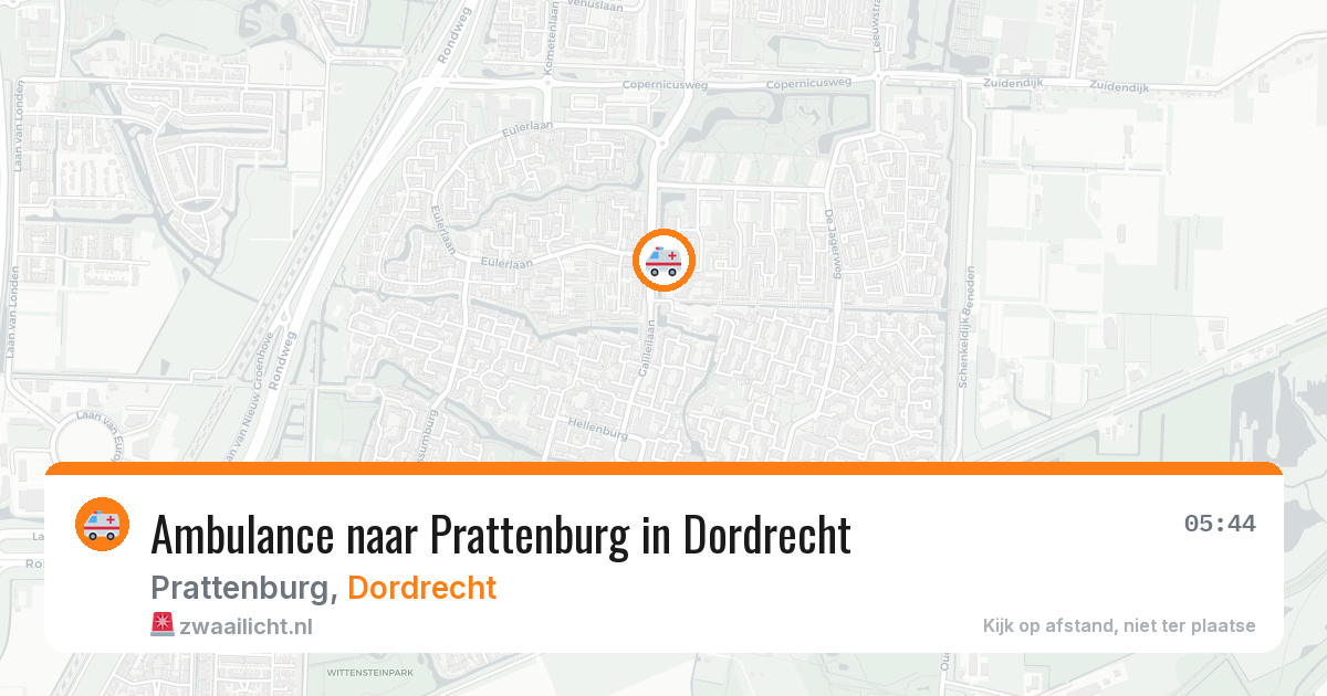 Ambulance naar Prattenburg in Dordrecht — 21 mei 2026