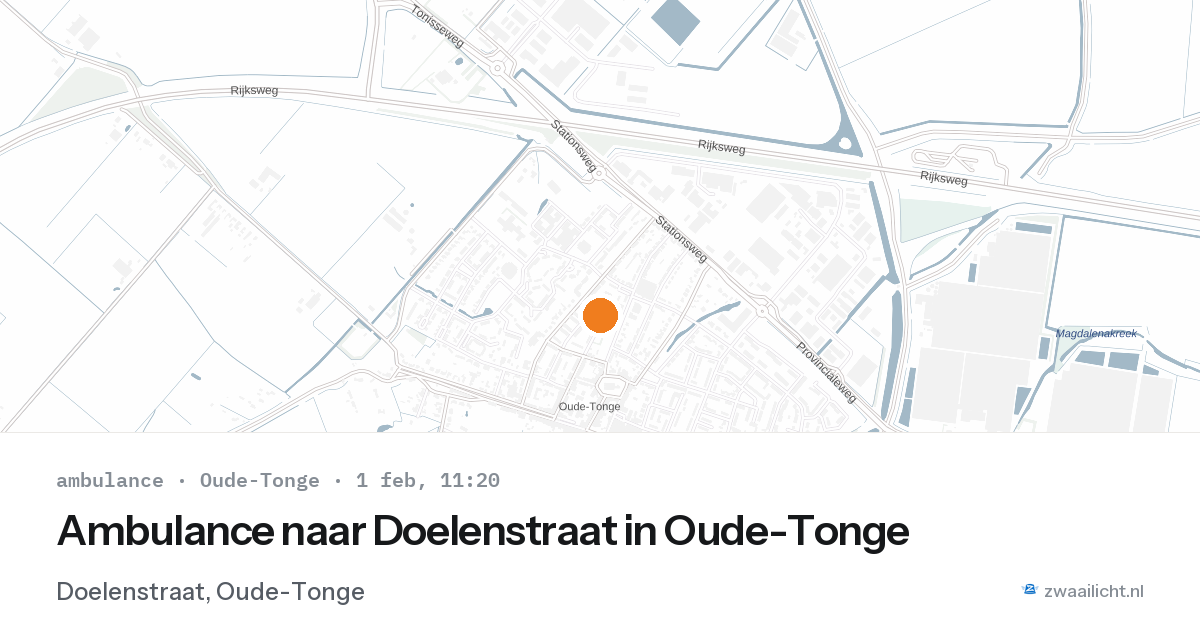 Ambulance naar Doelenstraat in Oude-Tonge — 1 feb 2026