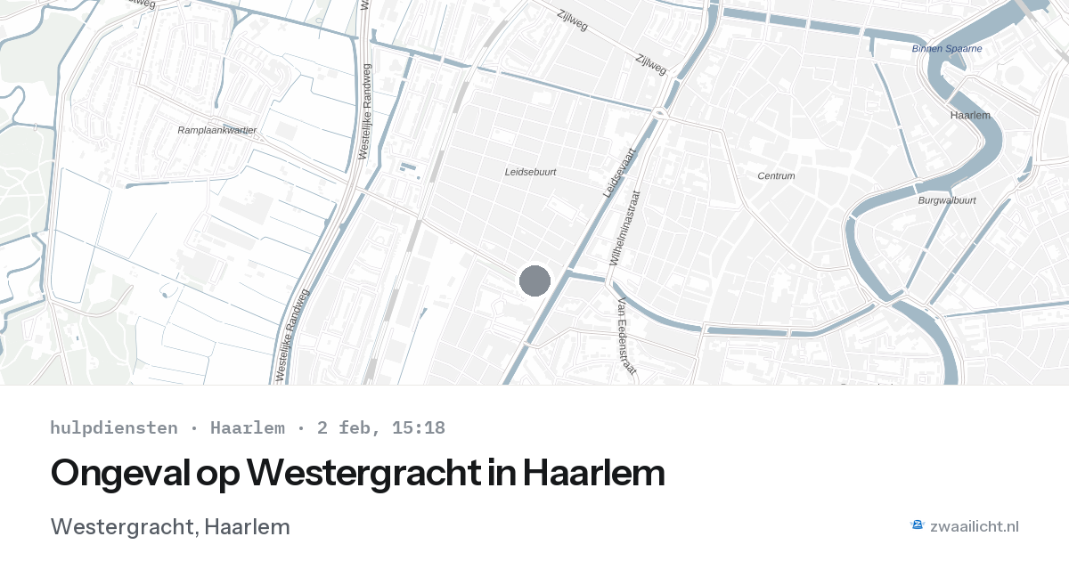 Ongeval op Westergracht in Haarlem — 2 feb 2026