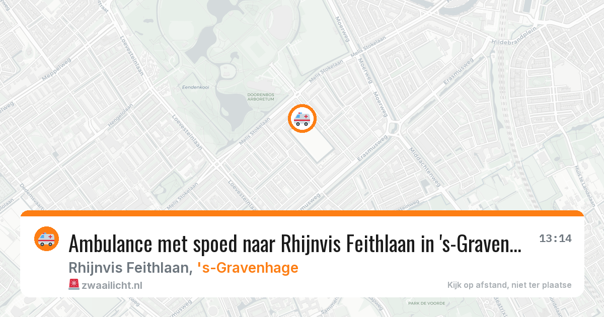 Ambulance met spoed naar Rhijnvis Feithlaan in 's-Gravenhage — 15 jun 2026