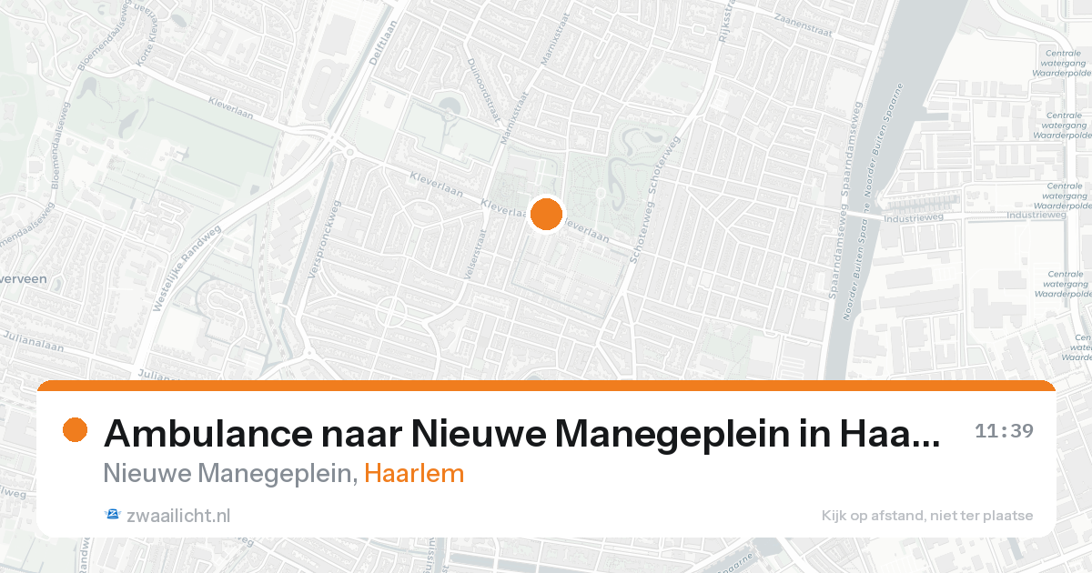 Ambulance naar Nieuwe Manegeplein in Haarlem — 20 aug 2026