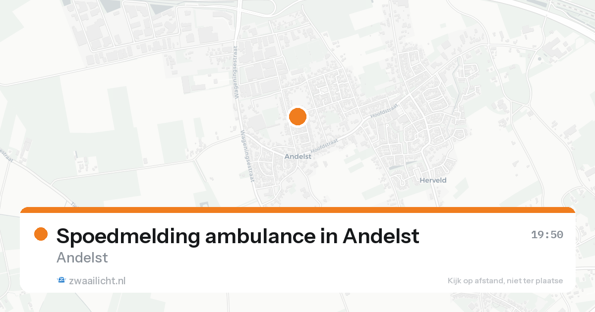 Spoedmelding ambulance in Andelst — 9 mei 2026