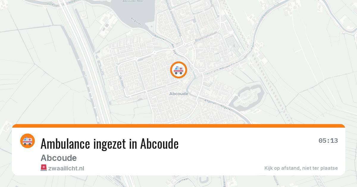 Ambulance ingezet in Abcoude — 27 mei 2026