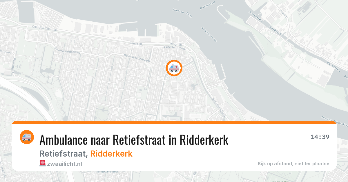 Ambulance naar Retiefstraat in Ridderkerk — 31 jul 2026