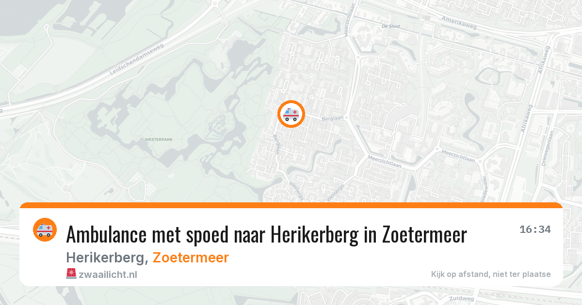 Ambulance met spoed naar Herikerberg in Zoetermeer — 21 mrt 2026