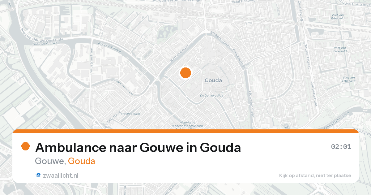 Ambulance naar Gouwe in Gouda — 22 aug 2026