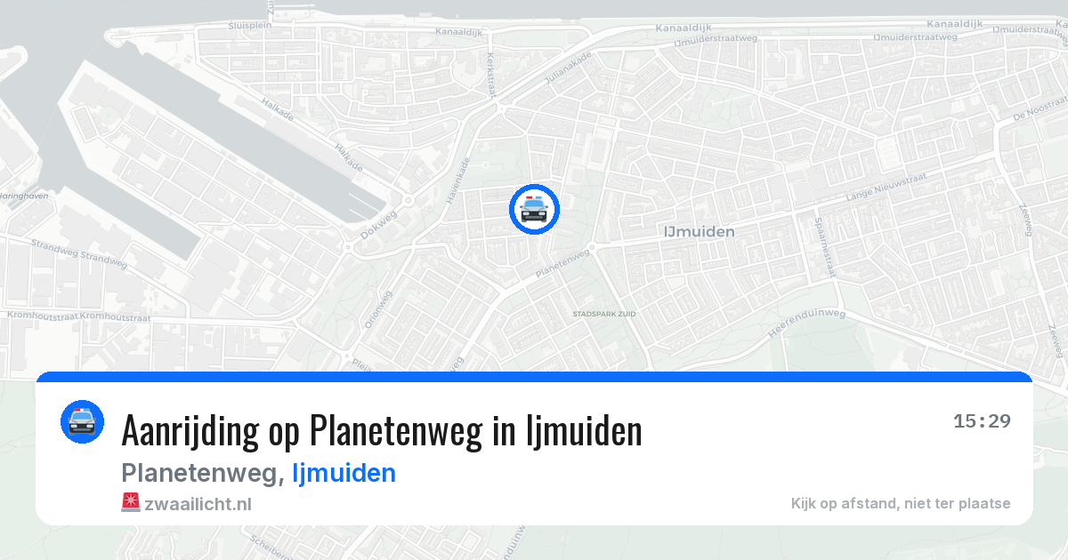 Aanrijding op Planetenweg in Ijmuiden — 30 mrt 2026