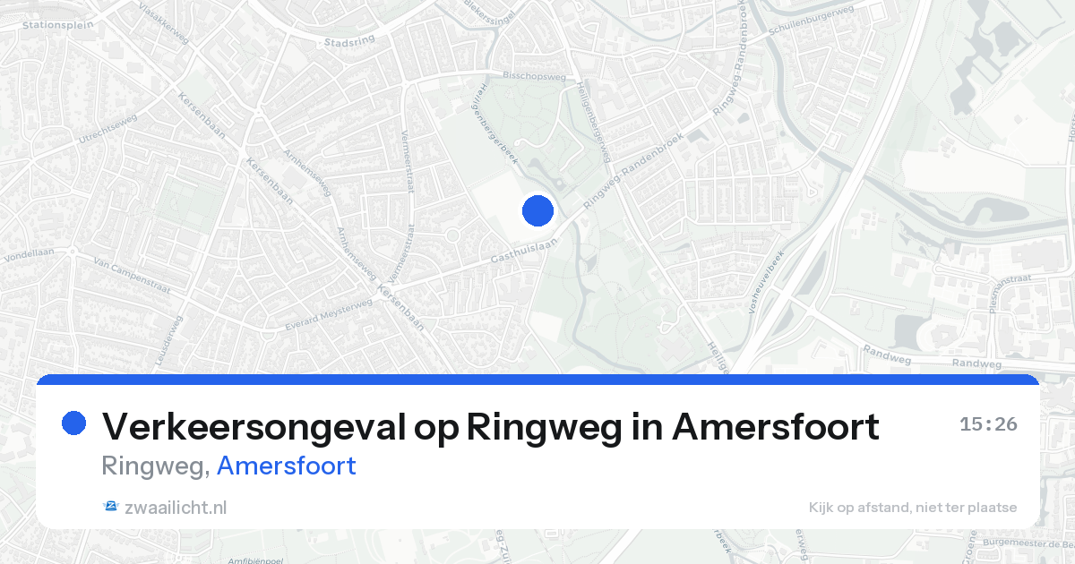Verkeersongeval op Ringweg in Amersfoort — 15 aug 2026