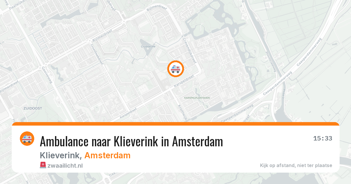 Ambulance naar Klieverink in Amsterdam — 24 mei 2026