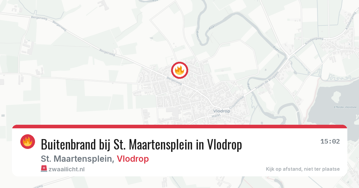 Buitenbrand bij St. Maartensplein in Vlodrop — 29 jun 2026