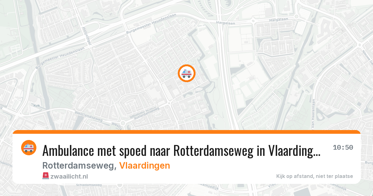 Ambulance met spoed naar Rotterdamseweg in Vlaardingen — 26 jun 2026