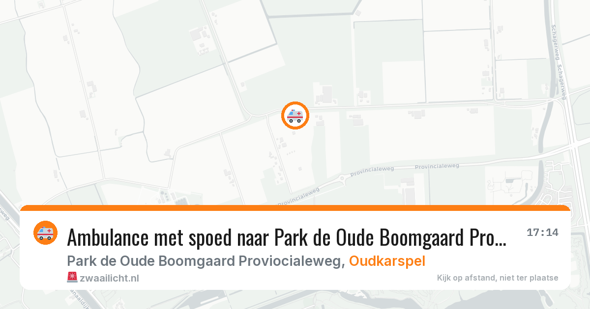 Ambulance met spoed naar Park de Oude Boomgaard Proviocialeweg in Oudkarspel — 21 jun 2026