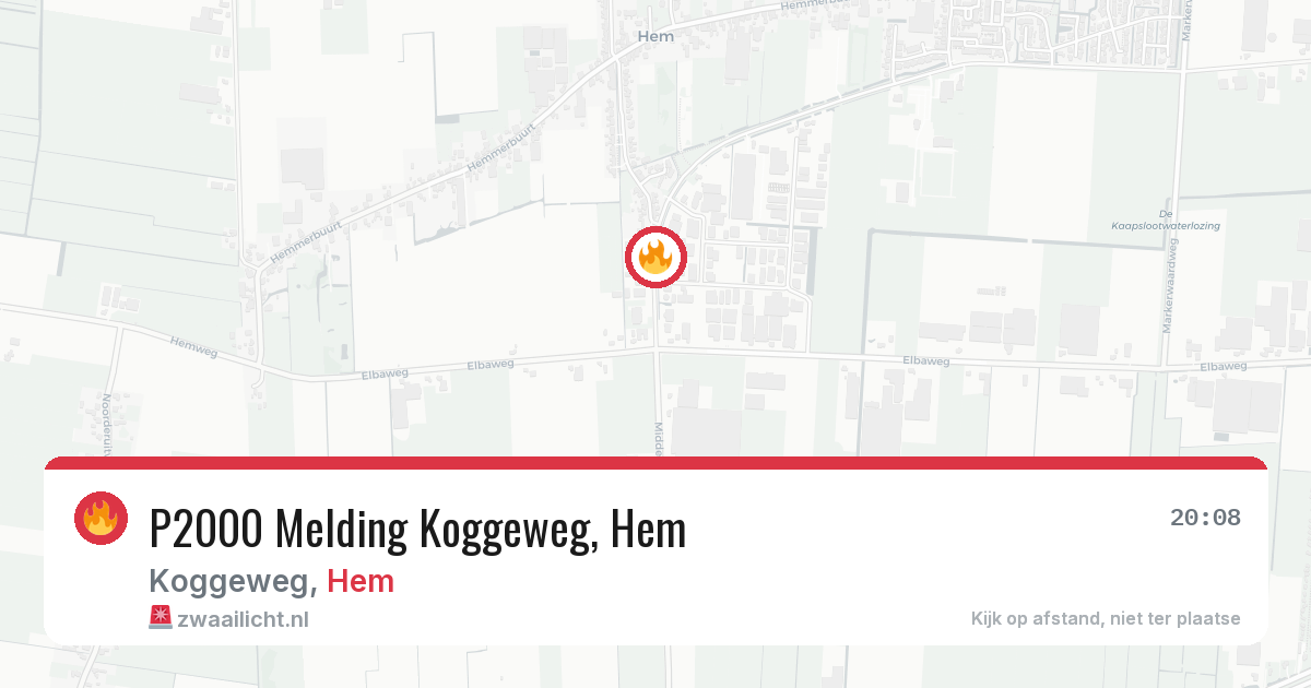 P2000 Melding Koggeweg, Hem — 28 feb 2026