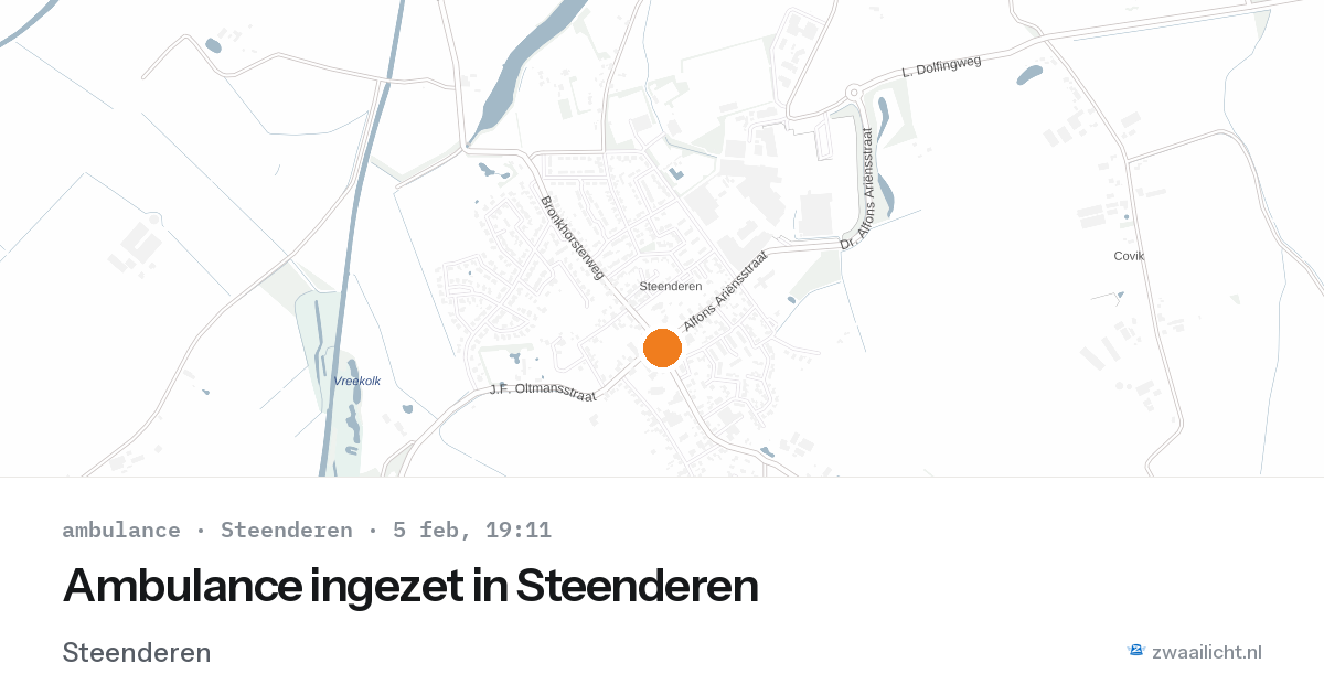 Ambulance ingezet in Steenderen — 5 feb 2026
