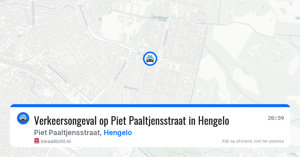 Verkeersongeval op Piet Paaltjensstraat in Hengelo — 16 mei 2026