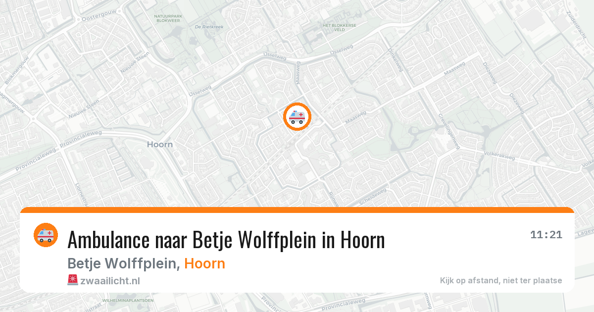Ambulance naar Betje Wolffplein in Hoorn — 28 mrt 2026