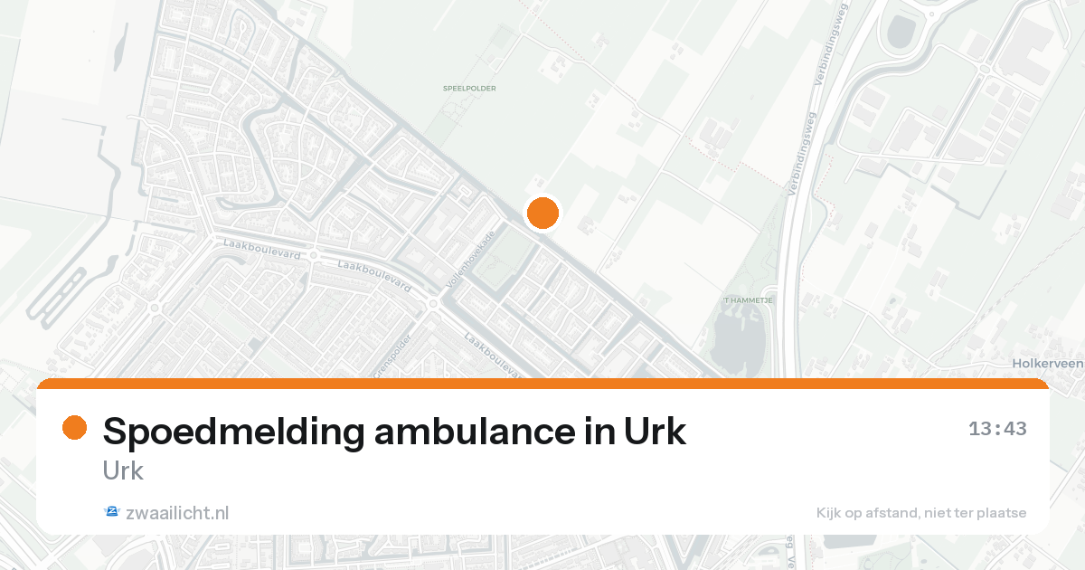 Spoedmelding ambulance in Urk — 30 jan 2026
