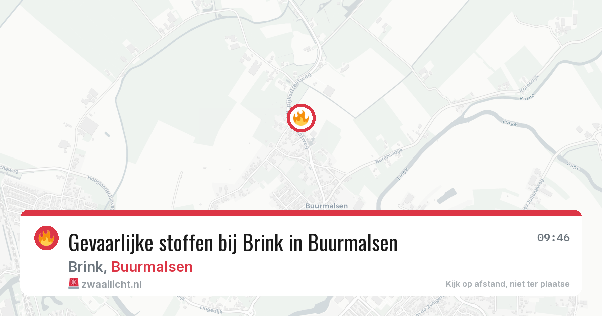 Gevaarlijke stoffen bij Brink in Buurmalsen — 31 jan 2026