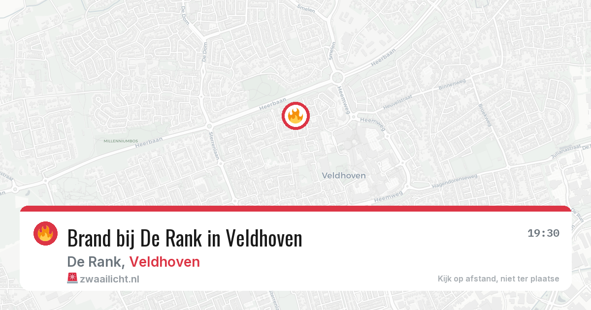 Brand bij De Rank in Veldhoven — 16 jun 2026