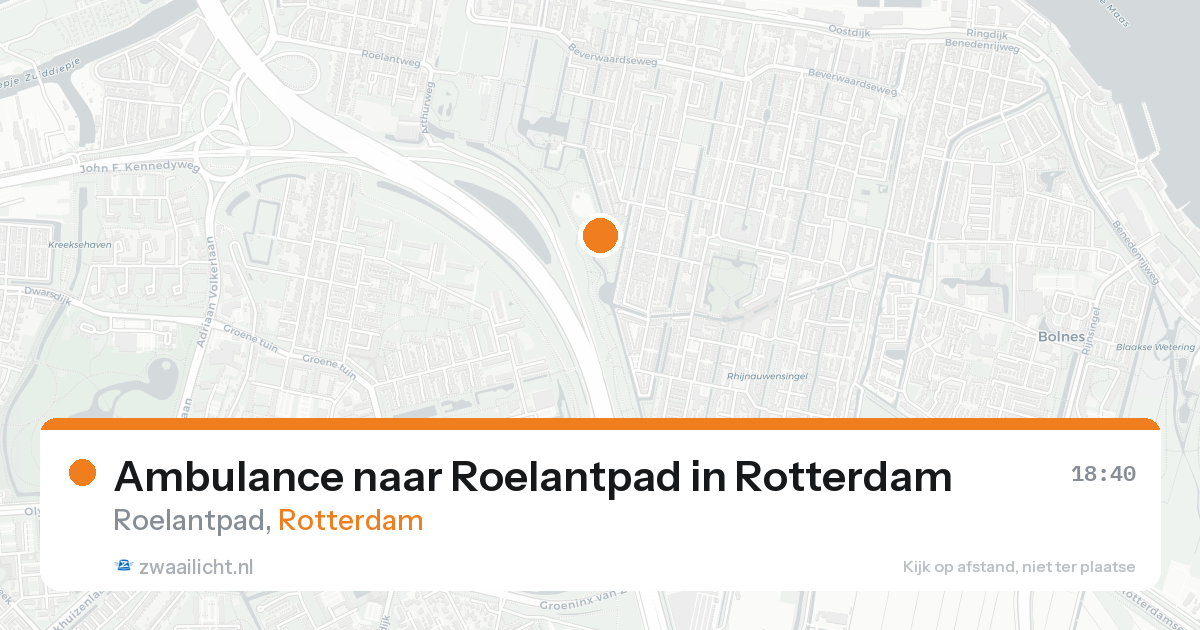 Ambulance naar Roelantpad in Rotterdam — 25 aug 2026