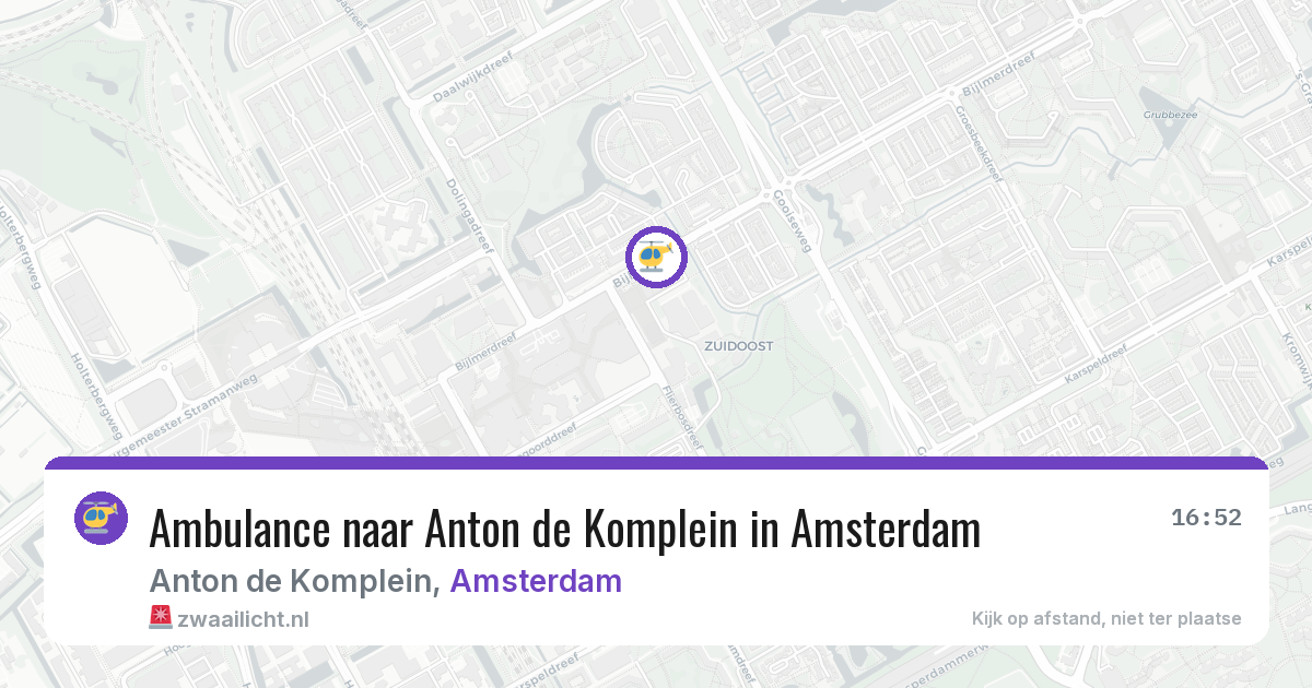 Ambulance naar Anton de Komplein in Amsterdam — 11 jun 2026
