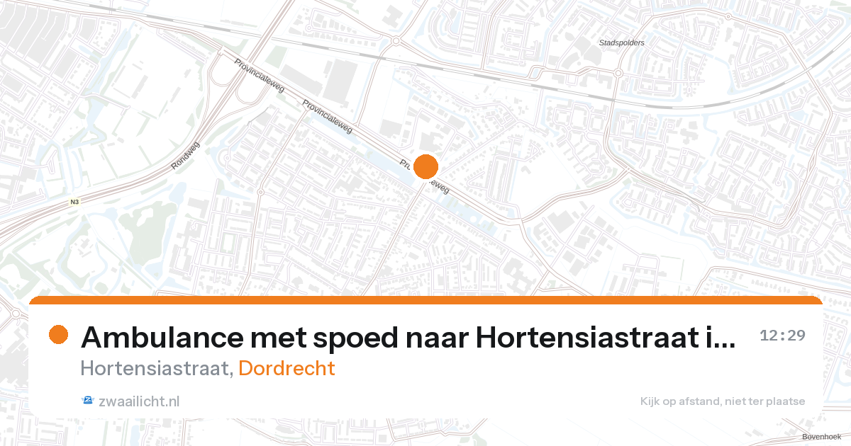 Ambulance met spoed naar Hortensiastraat in Dordrecht — 27 aug 2026