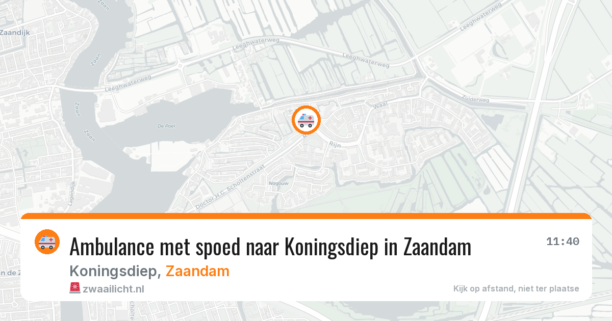 Ambulance met spoed naar Koningsdiep in Zaandam — 26 jan 2026