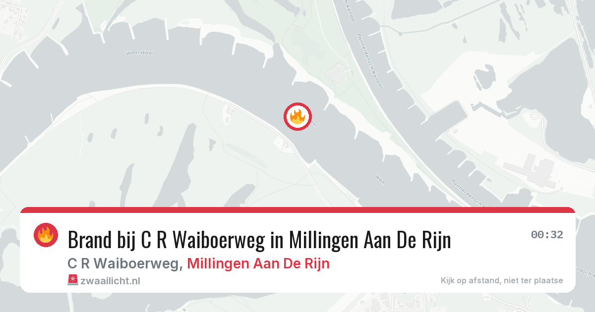 Brand bij C R Waiboerweg in Millingen Aan De Rijn — 15 mei 2026