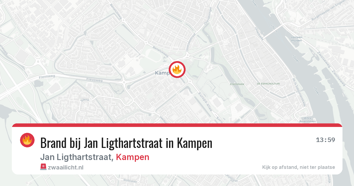 Brand bij Jan Ligthartstraat in Kampen — 29 mei 2026
