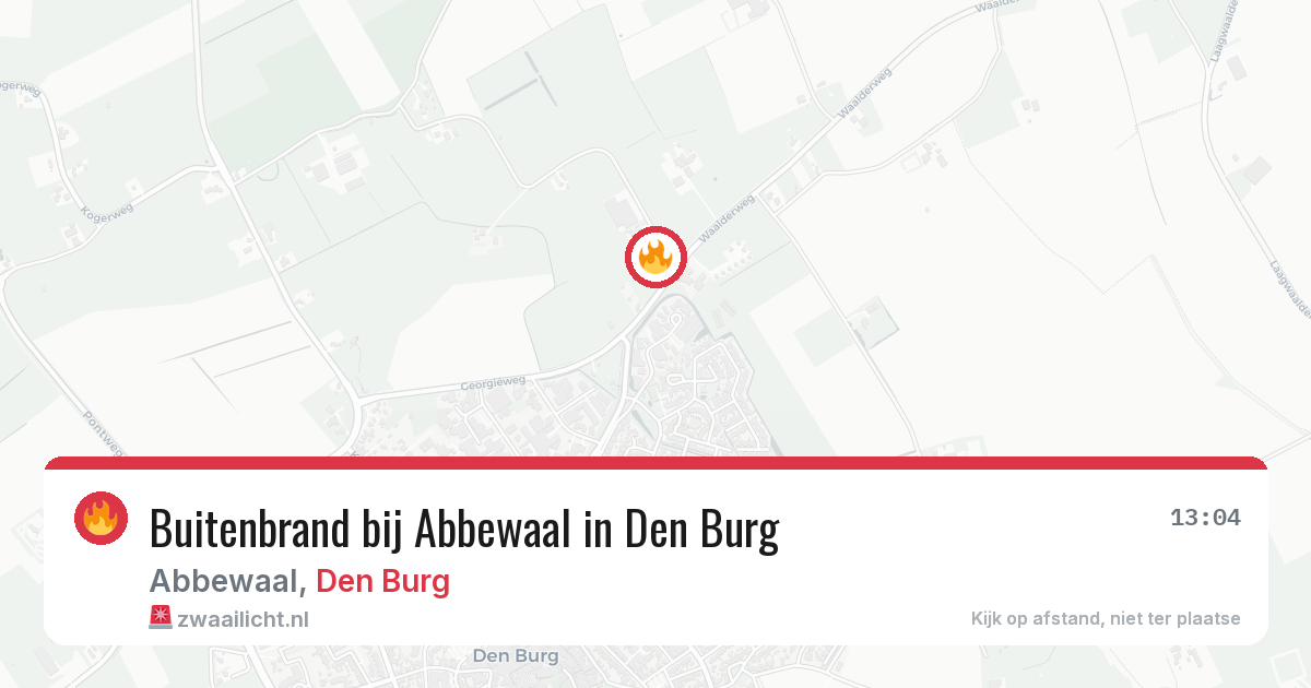Buitenbrand bij Abbewaal in Den Burg — 20 mrt 2026