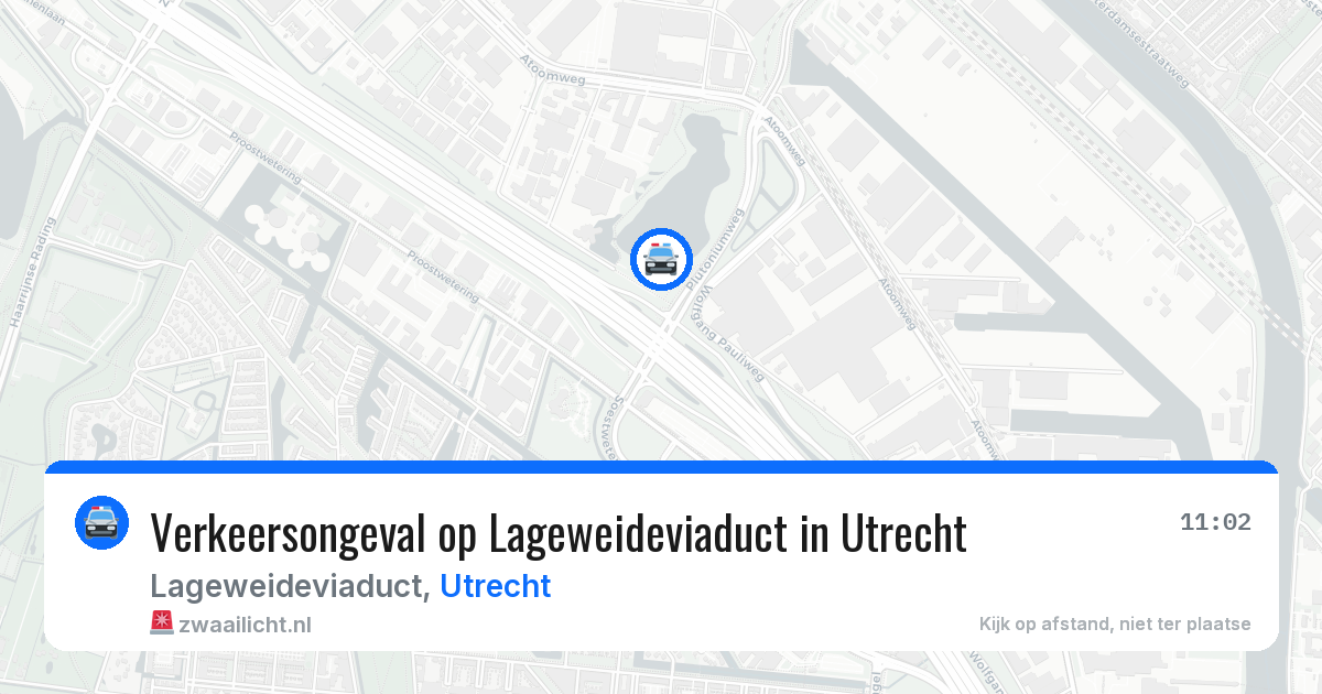 Verkeersongeval op Lageweideviaduct in Utrecht — 24 jun 2026
