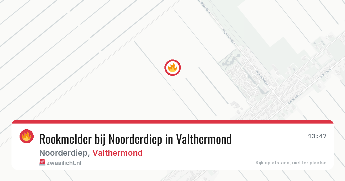 Rookmelder bij Noorderdiep in Valthermond — 10 mrt 2026