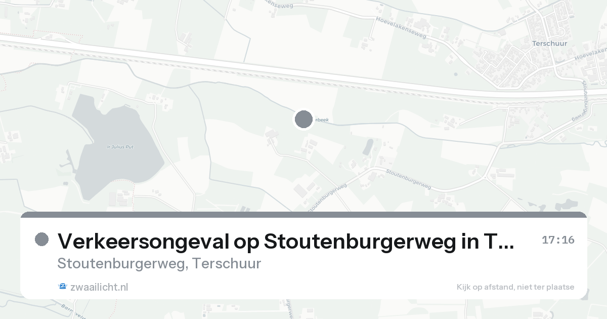 Verkeersongeval op Stoutenburgerweg in Terschuur — 30 jan 2026