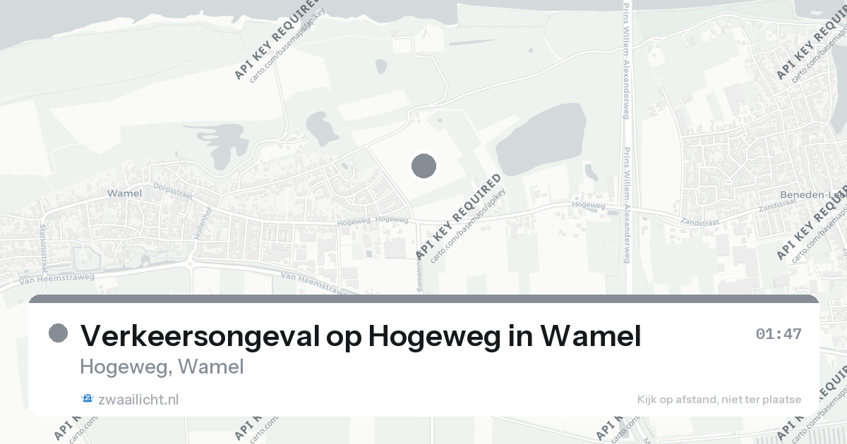 Verkeersongeval op Hogeweg in Wamel — 16 aug 2026