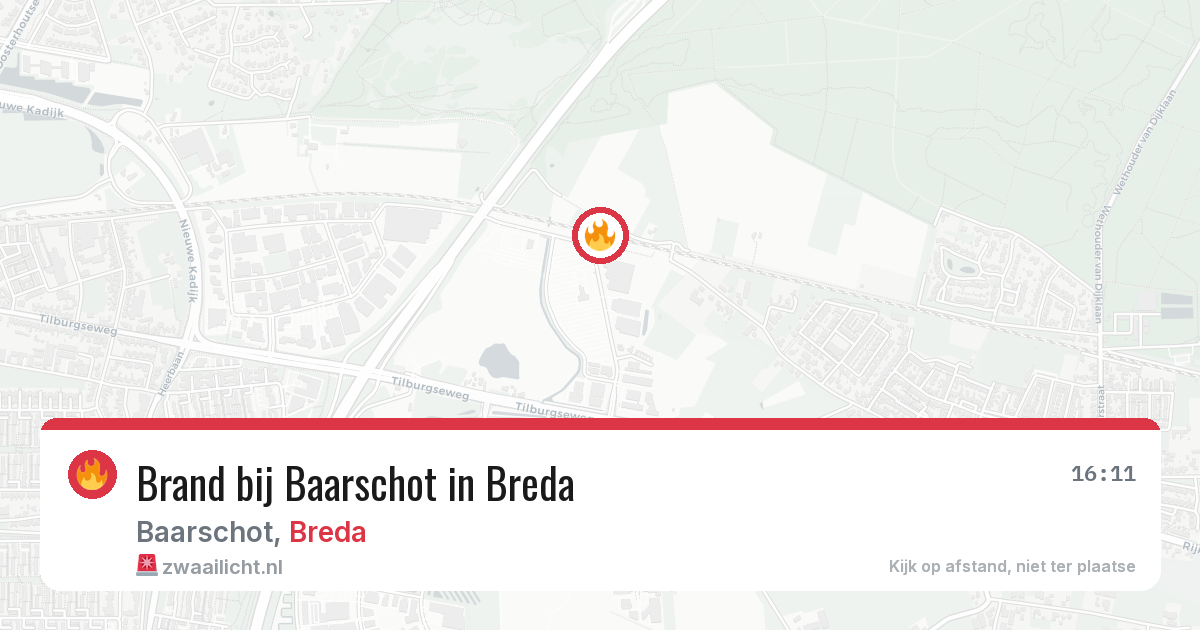 Brand bij Baarschot in Breda — 29 jul 2026
