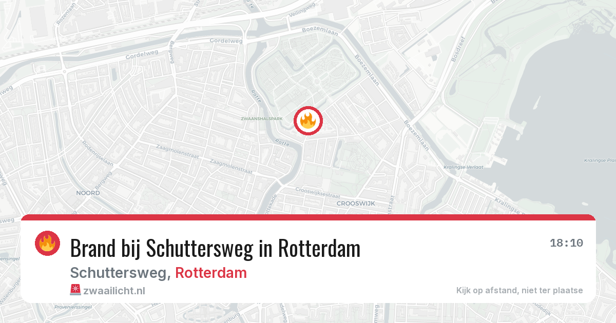 Brand bij Schuttersweg in Rotterdam — 13 mrt 2026