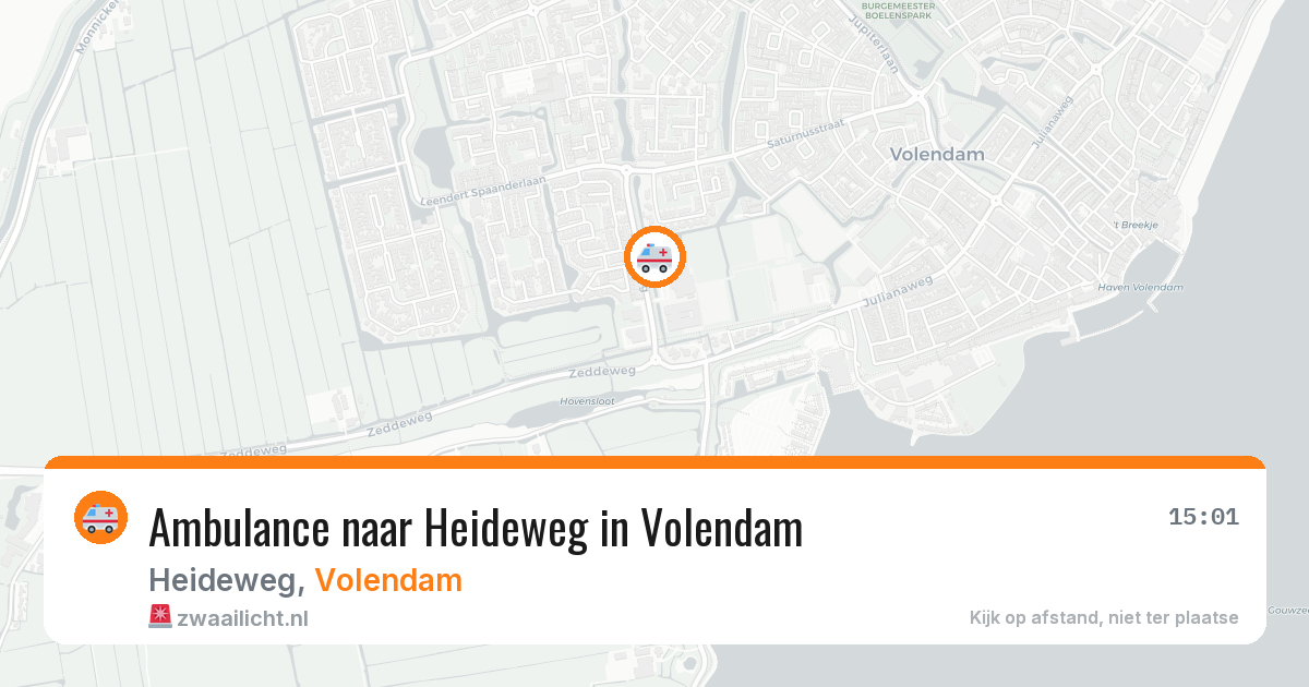 Ambulance naar Heideweg in Volendam — 21 mrt 2026