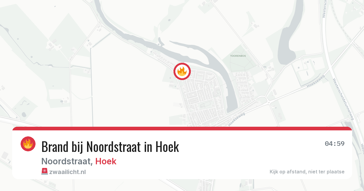 Brand bij Noordstraat in Hoek — 14 jul 2026