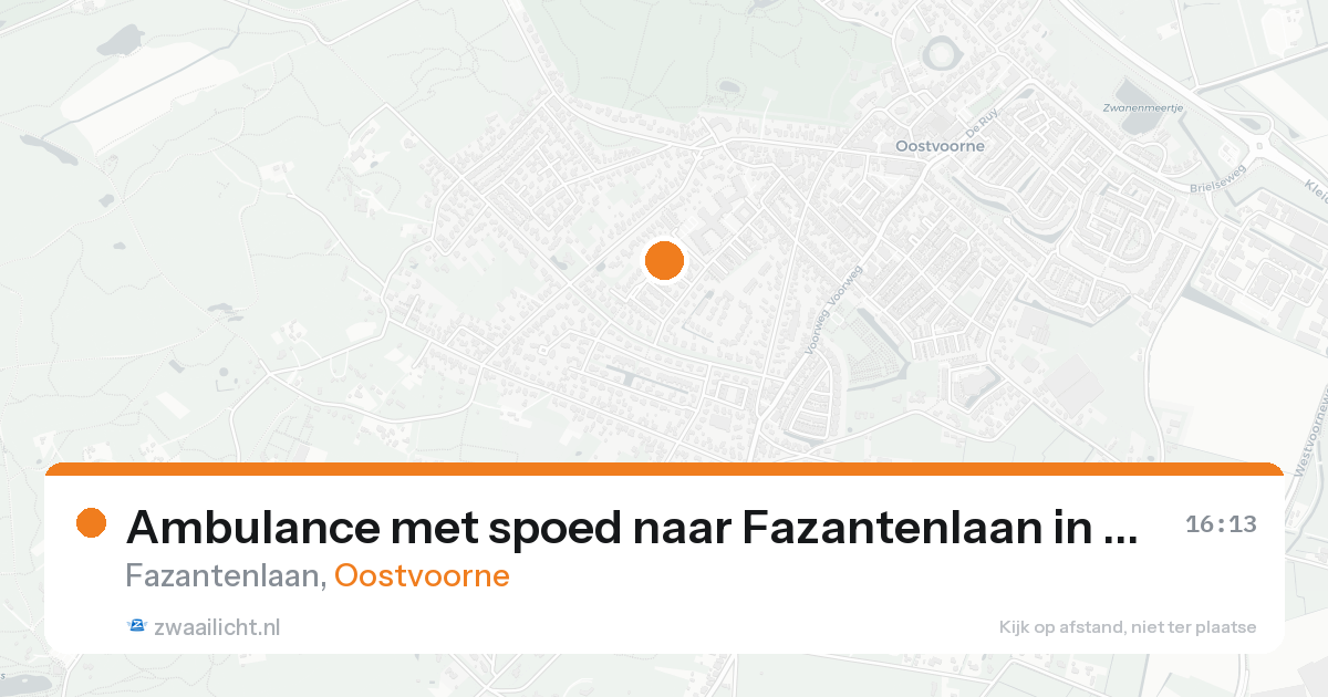 Ambulance met spoed naar Fazantenlaan in Oostvoorne — 19 aug 2026