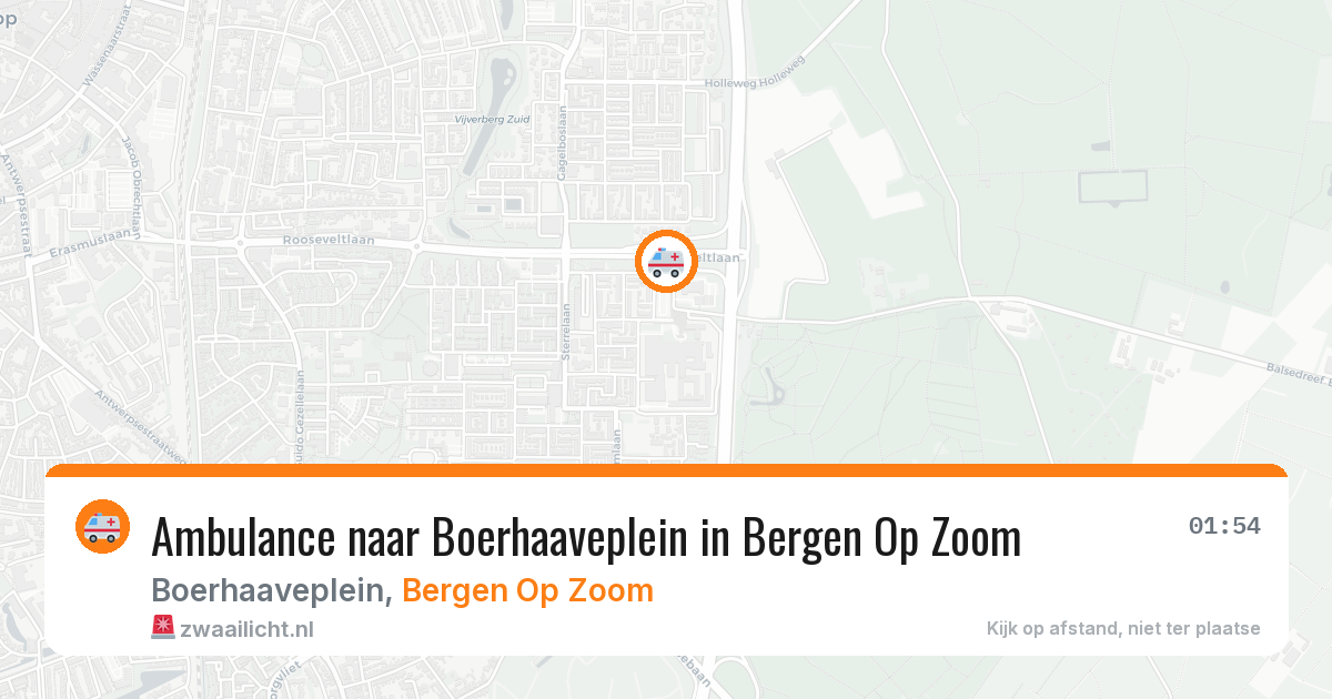 Ambulance naar Boerhaaveplein in Bergen Op Zoom — 5 aug 2026