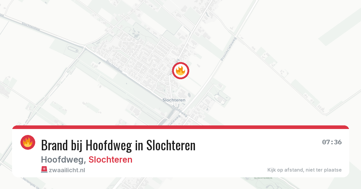 Brand bij Hoofdweg in Slochteren — 20 jun 2026