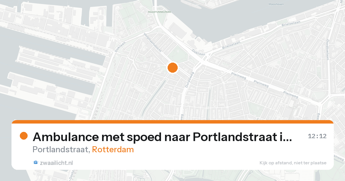 Ambulance met spoed naar Portlandstraat in Rotterdam — 23 aug 2026
