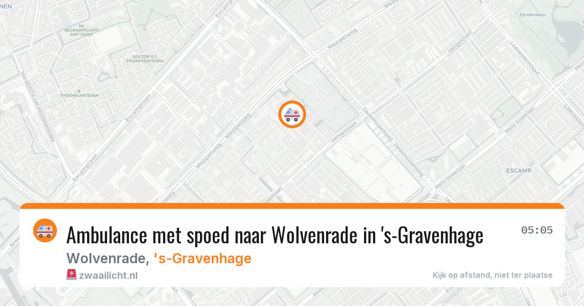 Ambulance met spoed naar Wolvenrade in 's-Gravenhage — 15 aug 2026