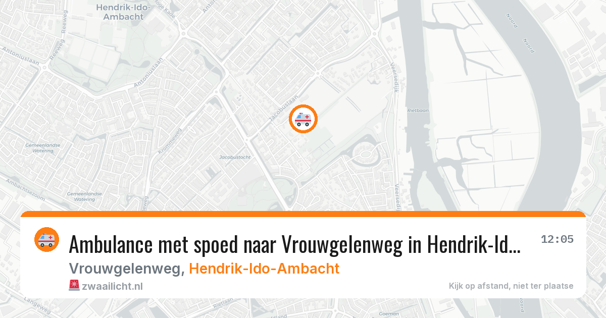 Ambulance met spoed naar Vrouwgelenweg in Hendrik-Ido-Ambacht — 29 apr 2026