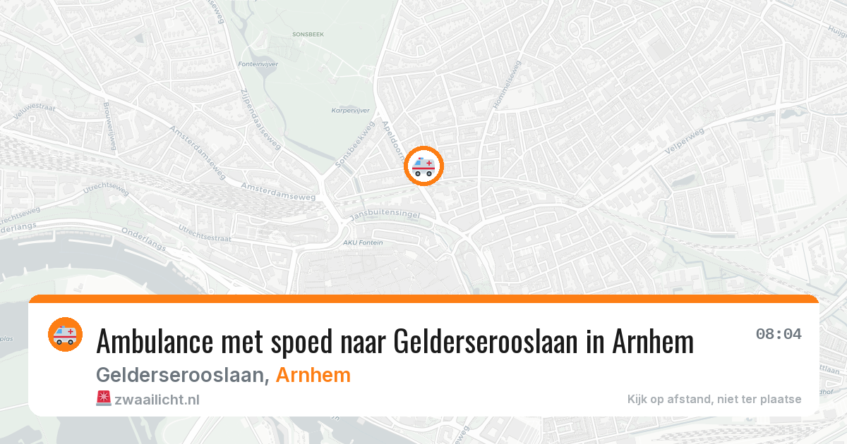 Ambulance met spoed naar Gelderserooslaan in Arnhem — 7 mei 2026