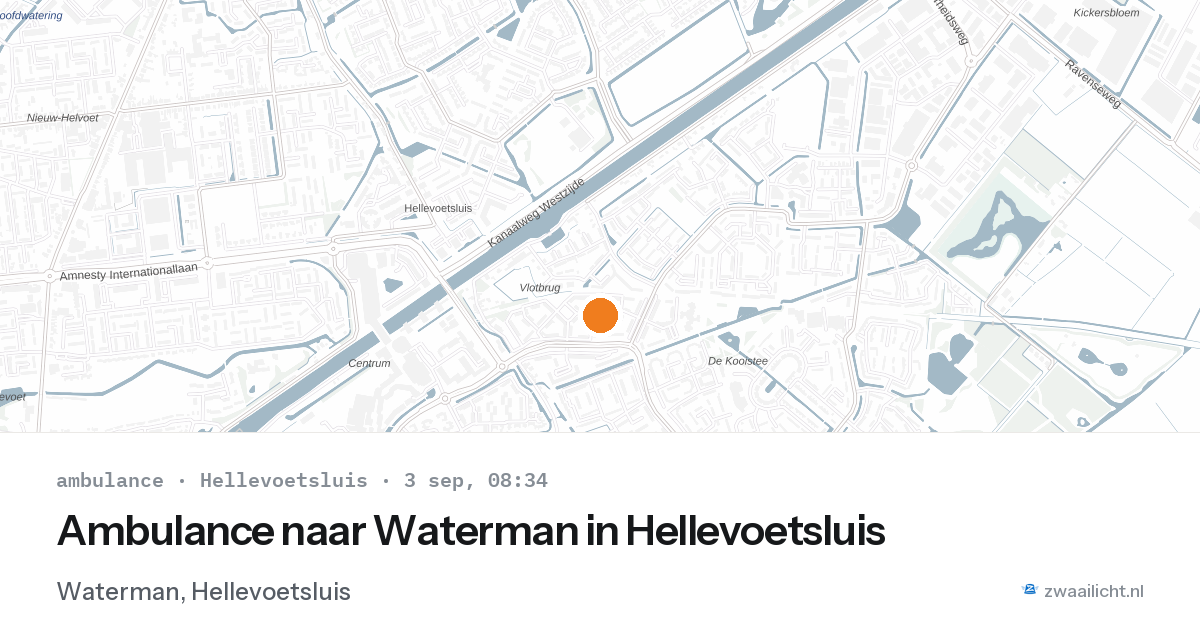Ambulance naar Waterman in Hellevoetsluis — 3 sep 2026