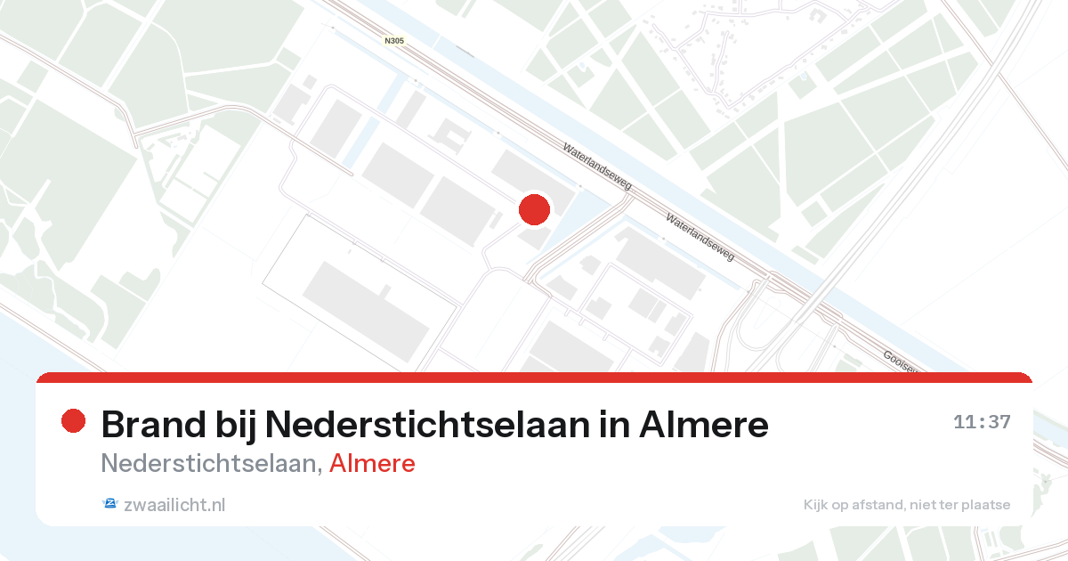 Brand bij Nederstichtselaan in Almere — 13 mei 2026