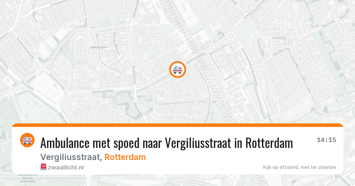 Ambulance met spoed naar Vergiliusstraat in Rotterdam — 13 mei 2026